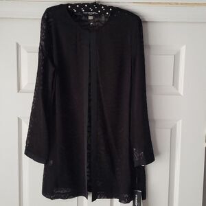 KARL LAGERFELD Sheer Cardigan Blouse